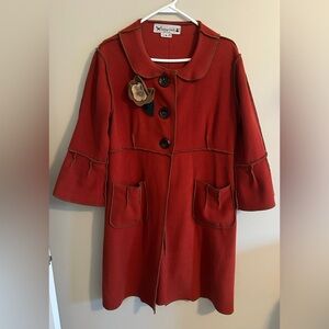 100 % wool Beebop & Wally button down dress coat